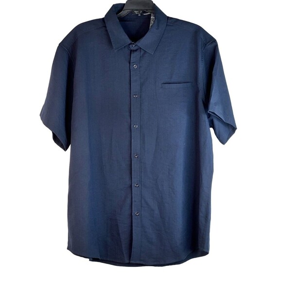 New with Tags Coofandy Men's Black Short Sleeve Button Down Shirt Size XL - Picture 1 of 6